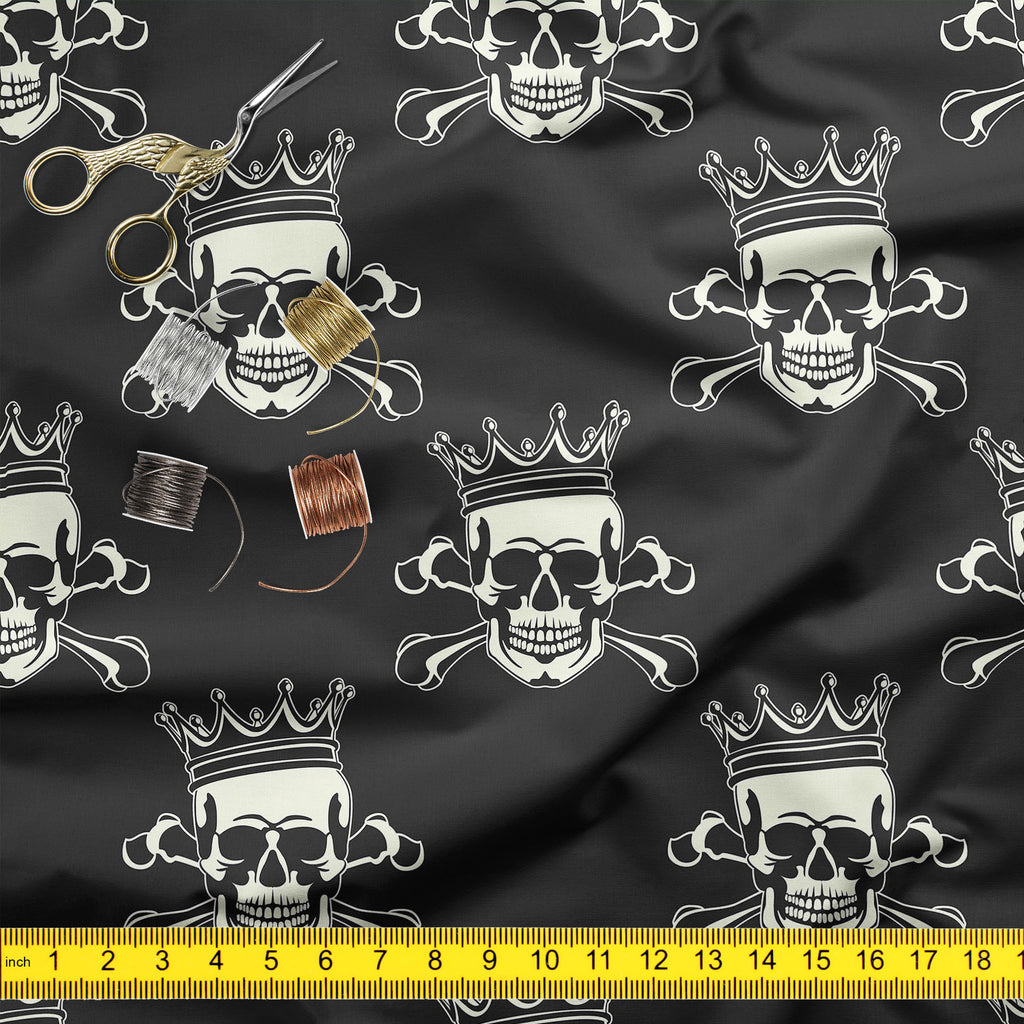 Crown Skull Sofa Fabric by Metre | Upholstery For Sofa, Curtains & Cushions-Sofa Fabrics-SOF_FB-IC 5007279 IC 5007279, Ancient, Animated Cartoons, Art and Paintings, Black, Black and White, Caricature, Cartoons, Fashion, Historical, Icons, Illustrations, Love, Medieval, Patterns, Romance, Signs, Signs and Symbols, Symbols, Vintage, crown, skull, sofa, fabric, by, metre, upholstery, for, curtains, cushions, pattern, seamless, skulls, calavera, with, art, backgrounds, bone, cartoon, castle, decoration, elemen