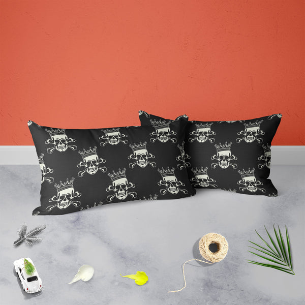 Crown Skull Pillow Cover Case-Pillow Cases-PIL_CV-IC 5007279 IC 5007279, Ancient, Animated Cartoons, Art and Paintings, Black, Black and White, Caricature, Cartoons, Fashion, Historical, Icons, Illustrations, Love, Medieval, Patterns, Romance, Signs, Signs and Symbols, Symbols, Vintage, crown, skull, pillow, cover, cases, for, bedroom, living, room, poly, cotton, fabric, pattern, seamless, skulls, calavera, with, art, backgrounds, bone, cartoon, castle, decoration, element, history, icon, illustration, imag