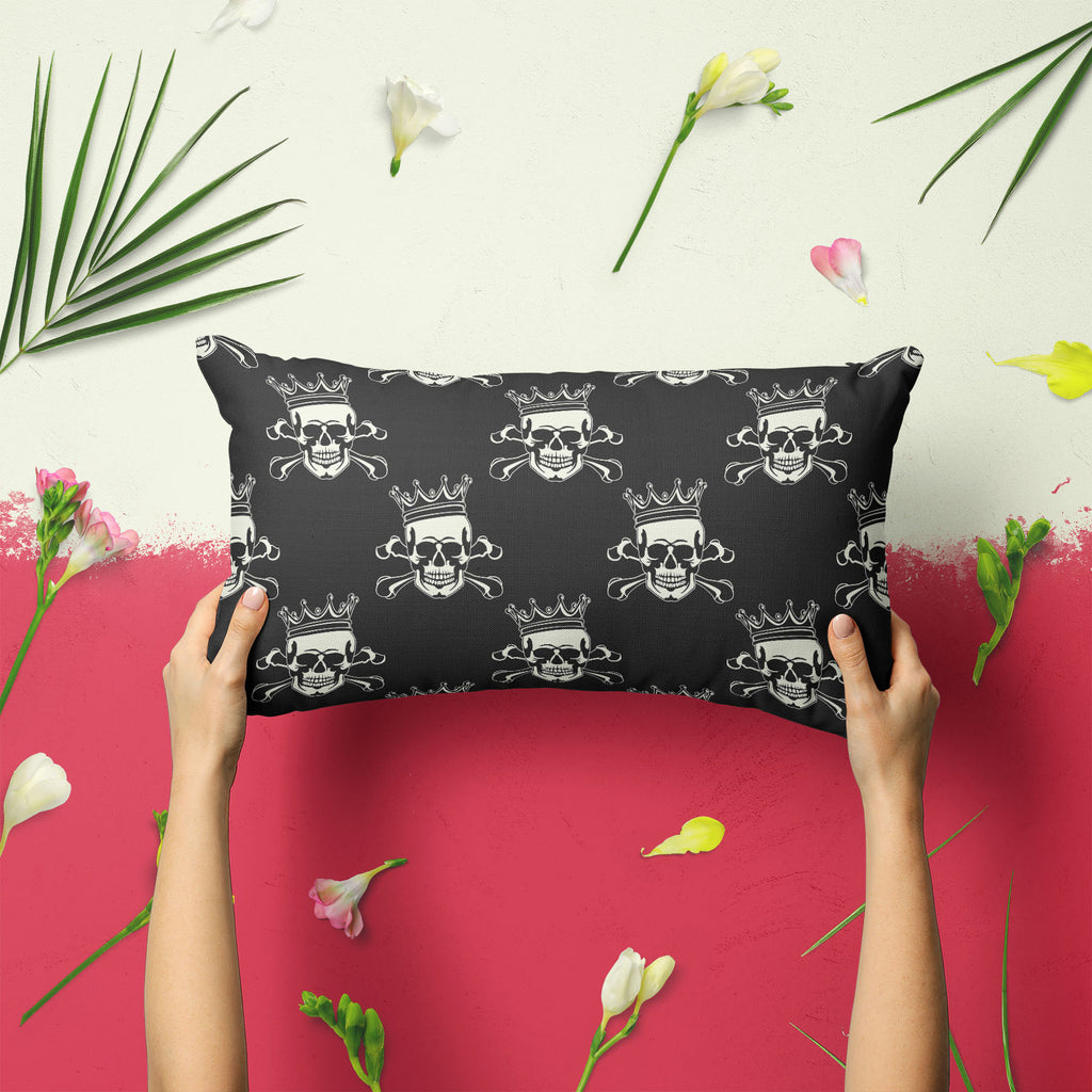 Crown Skull Pillow Cover Case-Pillow Cases-PIL_CV-IC 5007279 IC 5007279, Ancient, Animated Cartoons, Art and Paintings, Black, Black and White, Caricature, Cartoons, Fashion, Historical, Icons, Illustrations, Love, Medieval, Patterns, Romance, Signs, Signs and Symbols, Symbols, Vintage, crown, skull, pillow, cover, case, pattern, seamless, skulls, calavera, with, art, backgrounds, bone, cartoon, castle, decoration, element, fabric, history, icon, illustration, image, imagery, jolly, leaf, objects, power, si