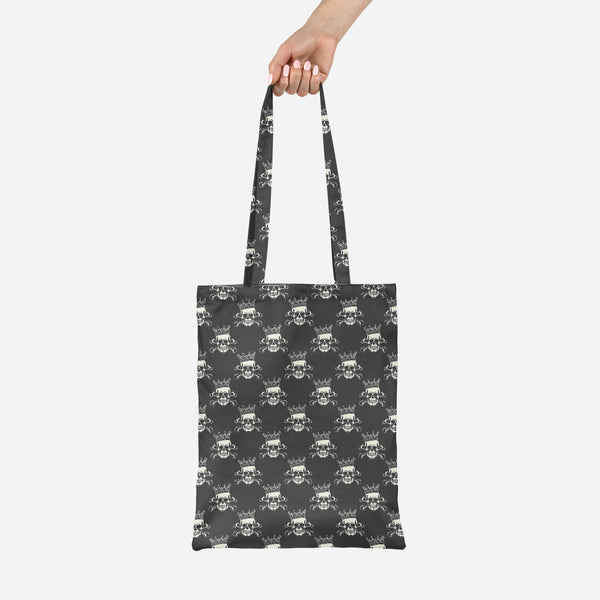 ArtzFolio Crown Skull Tote Bag Shoulder Purse | Multipurpose-Tote Bags Basic-AZ5007279TOT_RF-IC 5007279 IC 5007279, Ancient, Animated Cartoons, Art and Paintings, Black, Black and White, Caricature, Cartoons, Fashion, Historical, Icons, Illustrations, Love, Medieval, Patterns, Romance, Signs, Signs and Symbols, Symbols, Vintage, crown, skull, canvas, tote, bag, shoulder, purse, multipurpose, pattern, seamless, skulls, calavera, with, art, backgrounds, bone, cartoon, castle, decoration, element, fabric, hist