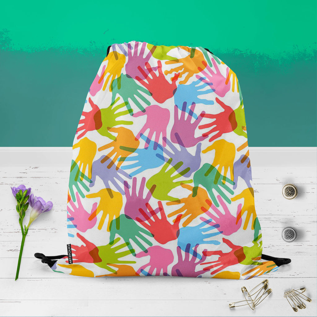 Handprint Backpack for Students | College & Travel Bag-Backpacks-BPK_FB_DS-IC 5007280 IC 5007280, Abstract Expressionism, Abstracts, Baby, Black and White, Business, Children, Kids, Patterns, People, Retro, Semi Abstract, Signs, Signs and Symbols, Symbols, White, handprint, backpack, for, students, college, travel, bag, abstract, background, child, collection, color, colorful, concept, cooperation, design, dirty, finger, fingerprint, freedom, group, hand, print, handshake, human, imprint, ink, isolated, mul