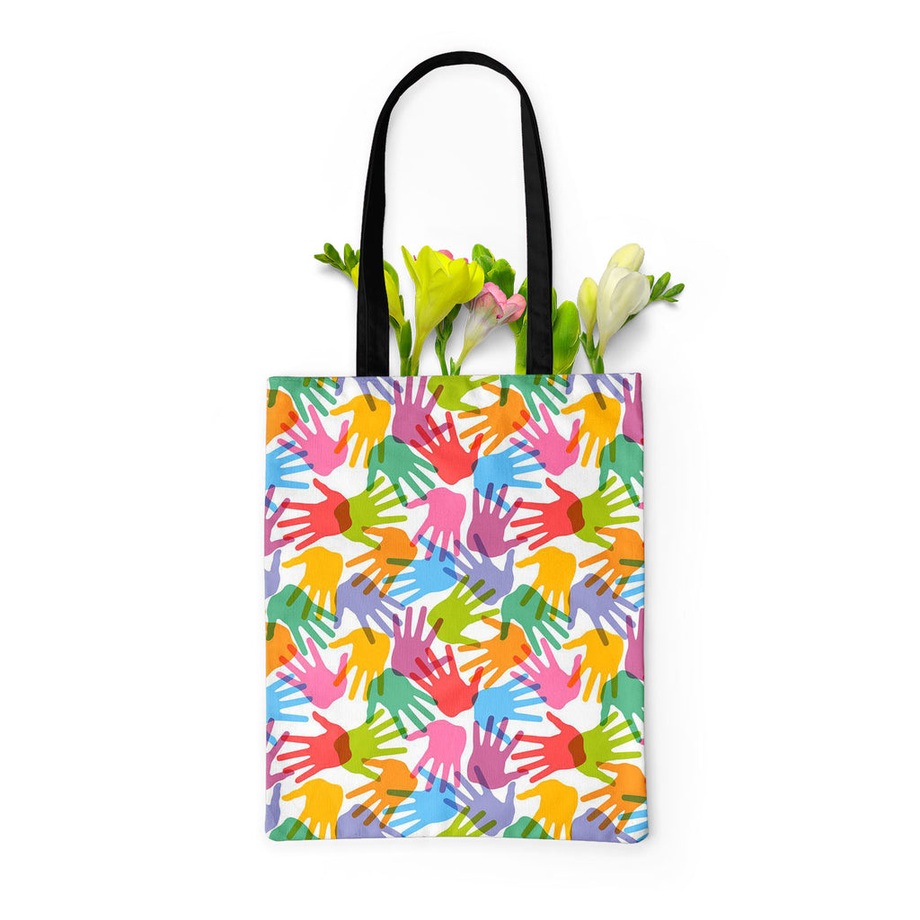 Handprint Tote Bag Shoulder Purse | Multipurpose-Tote Bags Basic-TOT_FB_BS-IC 5007280 IC 5007280, Abstract Expressionism, Abstracts, Baby, Black and White, Business, Children, Kids, Patterns, People, Retro, Semi Abstract, Signs, Signs and Symbols, Symbols, White, handprint, tote, bag, shoulder, purse, multipurpose, abstract, background, child, collection, color, colorful, concept, cooperation, design, dirty, finger, fingerprint, freedom, group, hand, print, handshake, human, imprint, ink, isolated, multicol