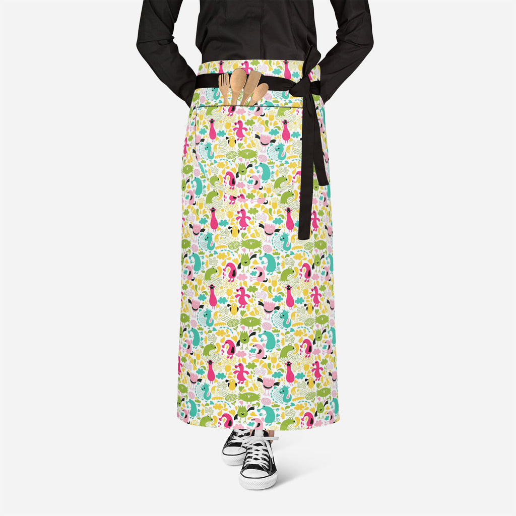 Monsters Apron | Adjustable, Free Size & Waist Tiebacks-Aprons Waist to Knee-APR_WS_FT-IC 5007282 IC 5007282, Animals, Animated Cartoons, Baby, Black and White, Caricature, Cartoons, Children, Comedy, Fantasy, Humor, Humour, Illustrations, Kids, Patterns, Signs, Signs and Symbols, Symbols, White, monsters, apron, adjustable, free, size, waist, tiebacks, alien, amoeba, animal, background, bacterium, bizarre, cartoon, character, cheerful, child, collection, creature, cute, demon, design, dinosaur, doodle, dra