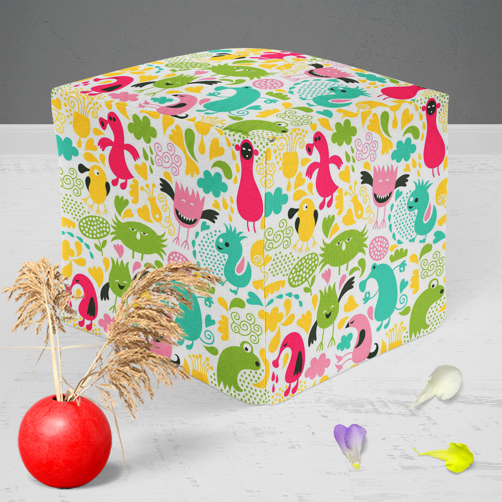 Monsters Footstool Footrest Puffy Pouffe Ottoman Bean Bag | Canvas Fabric-Footstools-FST_CB_BN-IC 5007282 IC 5007282, Animals, Animated Cartoons, Baby, Black and White, Caricature, Cartoons, Children, Comedy, Fantasy, Humor, Humour, Illustrations, Kids, Patterns, Signs, Signs and Symbols, Symbols, White, monsters, footstool, footrest, puffy, pouffe, ottoman, bean, bag, canvas, fabric, alien, amoeba, animal, background, bacterium, bizarre, cartoon, character, cheerful, child, collection, creature, cute, demo