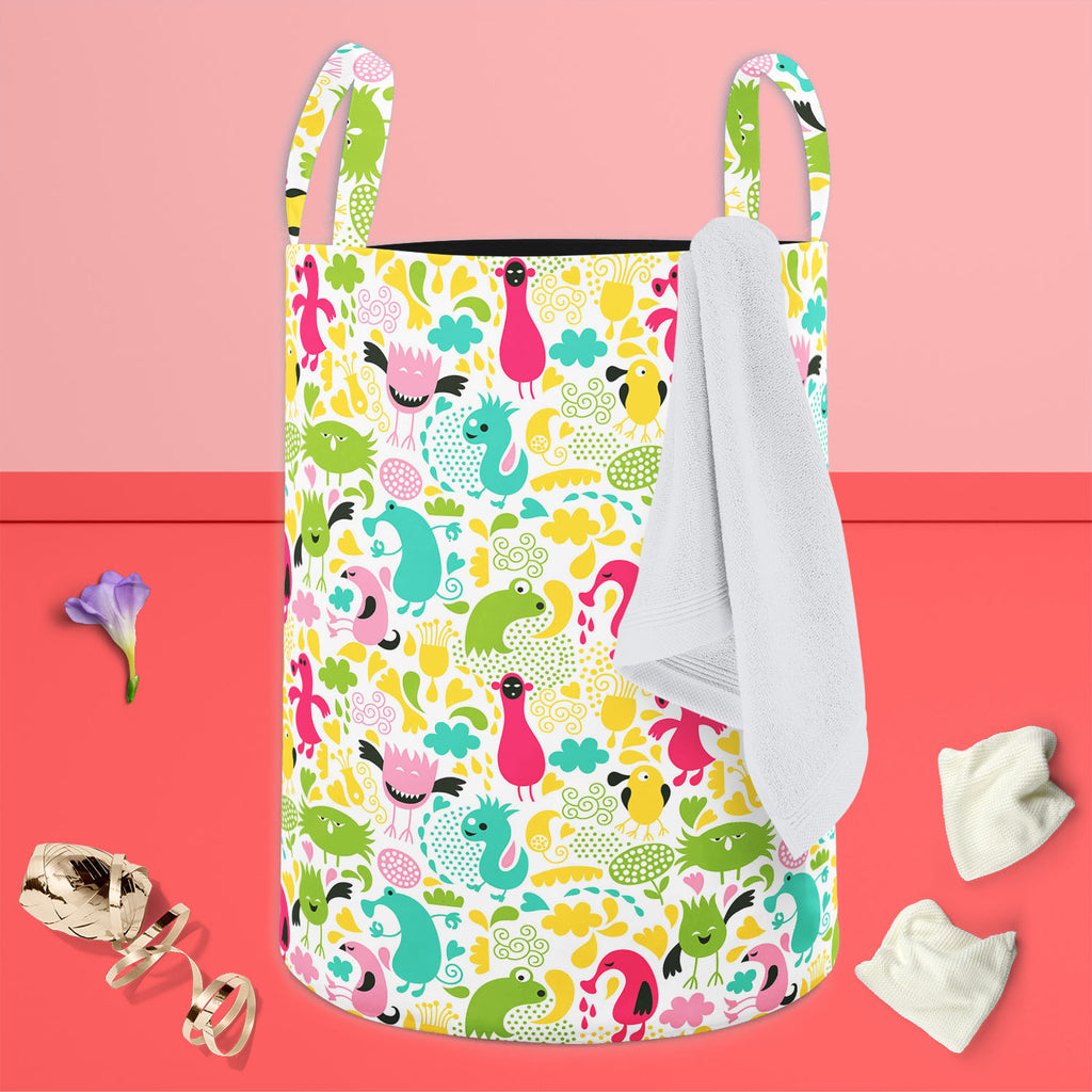 Monsters Foldable Open Storage Bin | Organizer Box, Toy Basket, Shelf Box, Laundry Bag | Canvas Fabric-Storage Bins-STR_BI_CB-IC 5007282 IC 5007282, Animals, Animated Cartoons, Baby, Black and White, Caricature, Cartoons, Children, Comedy, Fantasy, Humor, Humour, Illustrations, Kids, Patterns, Signs, Signs and Symbols, Symbols, White, monsters, foldable, open, storage, bin, organizer, box, toy, basket, shelf, laundry, bag, canvas, fabric, alien, amoeba, animal, background, bacterium, bizarre, cartoon, chara