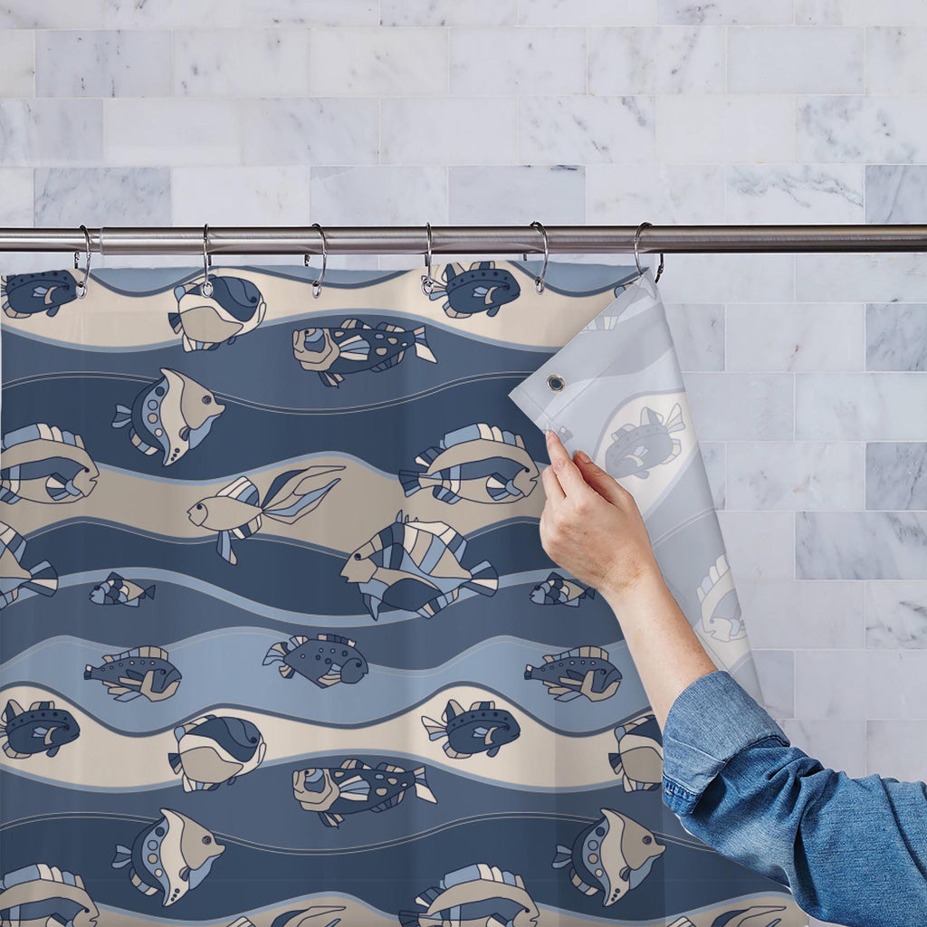 Fish Aquarium Washable Waterproof Shower Curtain-Shower Curtains-CUR_SH-IC 5007283 IC 5007283, Animals, Animated Cartoons, Automobiles, Birds, Botanical, Caricature, Cartoons, Decorative, Digital, Digital Art, Fantasy, Floral, Flowers, Graphic, Illustrations, Nature, Patterns, Scenic, Stripes, Transportation, Travel, Tropical, Vehicles, Wildlife, fish, aquarium, washable, waterproof, shower, curtain, animal, aquatic, background, beautiful, bird, blue, cartoon, colors, cute, decor, decorated, deep, dive, exo