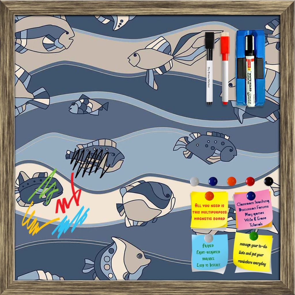 Fish Aquarium Framed Magnetic Dry Erase Board | Combo with Magnet Buttons & Markers-Magnetic Boards Framed-MGB_FR-IC 5007283 IC 5007283, Animals, Animated Cartoons, Automobiles, Birds, Botanical, Caricature, Cartoons, Decorative, Digital, Digital Art, Fantasy, Floral, Flowers, Graphic, Illustrations, Nature, Patterns, Scenic, Stripes, Transportation, Travel, Tropical, Vehicles, Wildlife, fish, aquarium, framed, magnetic, dry, erase, board, printed, whiteboard, with, 4, magnets, 2, markers, 1, duster, animal