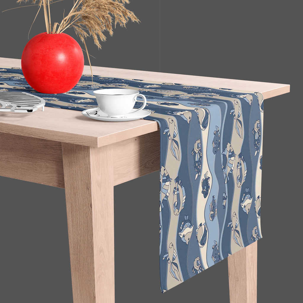 Fish Aquarium Table Runner-Table Runners-RUN_TB-IC 5007283 IC 5007283, Animals, Animated Cartoons, Automobiles, Birds, Botanical, Caricature, Cartoons, Decorative, Digital, Digital Art, Fantasy, Floral, Flowers, Graphic, Illustrations, Nature, Patterns, Scenic, Stripes, Transportation, Travel, Tropical, Vehicles, Wildlife, fish, aquarium, table, runner, animal, aquatic, background, beautiful, bird, blue, cartoon, colors, cute, decor, decorated, deep, dive, exotic, fabric, fauna, feed, fun, funny, illustrati