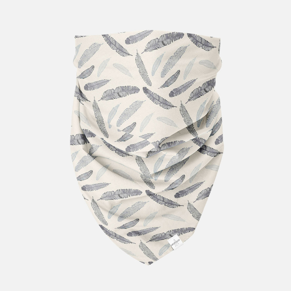 Feathery Printed Bandana | Headband Headwear Wristband Balaclava | Unisex | Soft Poly Fabric-Bandanas-BND_FB_BS-IC 5007284 IC 5007284, Ancient, Arrows, Art and Paintings, Birds, Black, Black and White, Calligraphy, Decorative, Drawing, Historical, Illustrations, Medieval, Modern Art, Nature, Patterns, Scenic, Signs, Signs and Symbols, Sketches, Symbols, Vintage, Wildlife, feathery, printed, bandana, headband, headwear, wristband, balaclava, unisex, soft, poly, fabric, feather, pattern, feathers, seamless, b
