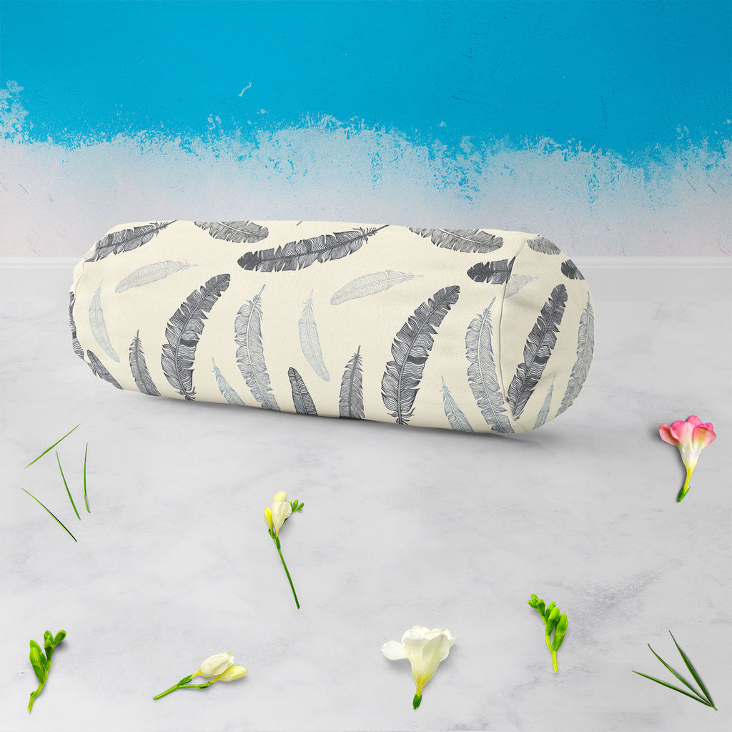 Feathery Bolster Cover Booster Cases | Concealed Zipper Opening-Bolster Covers-BOL_CV_ZP-IC 5007284 IC 5007284, Ancient, Arrows, Art and Paintings, Birds, Black, Black and White, Calligraphy, Decorative, Drawing, Historical, Illustrations, Medieval, Modern Art, Nature, Patterns, Scenic, Signs, Signs and Symbols, Sketches, Symbols, Vintage, Wildlife, feathery, bolster, cover, booster, cases, concealed, zipper, opening, feather, pattern, feathers, seamless, bird, wallpaper, literature, muster, background, art