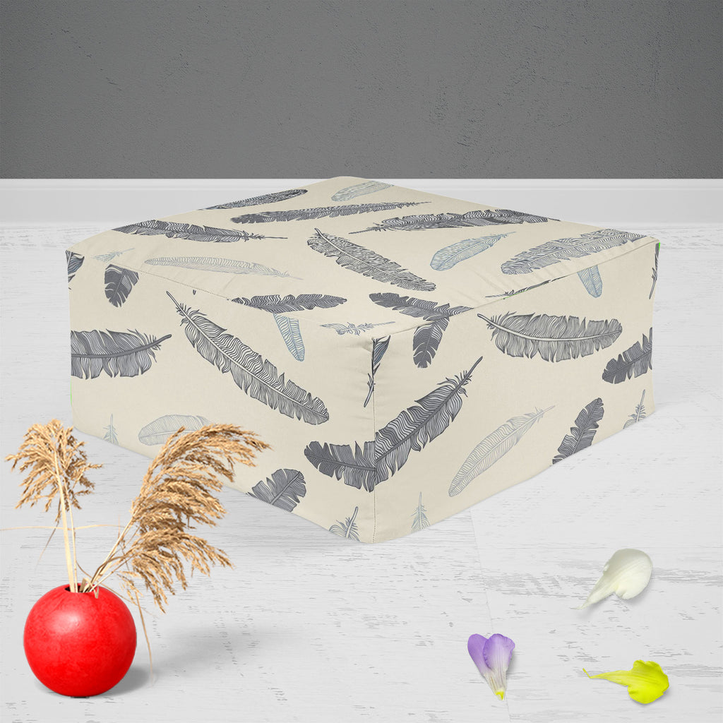 Feathery Footstool Footrest Puffy Pouffe Ottoman Bean Bag | Canvas Fabric-Footstools-FST_CB_BN-IC 5007284 IC 5007284, Ancient, Arrows, Art and Paintings, Birds, Black, Black and White, Calligraphy, Decorative, Drawing, Historical, Illustrations, Medieval, Modern Art, Nature, Patterns, Scenic, Signs, Signs and Symbols, Sketches, Symbols, Vintage, Wildlife, feathery, footstool, footrest, puffy, pouffe, ottoman, bean, bag, canvas, fabric, feather, pattern, feathers, seamless, bird, wallpaper, literature, muste