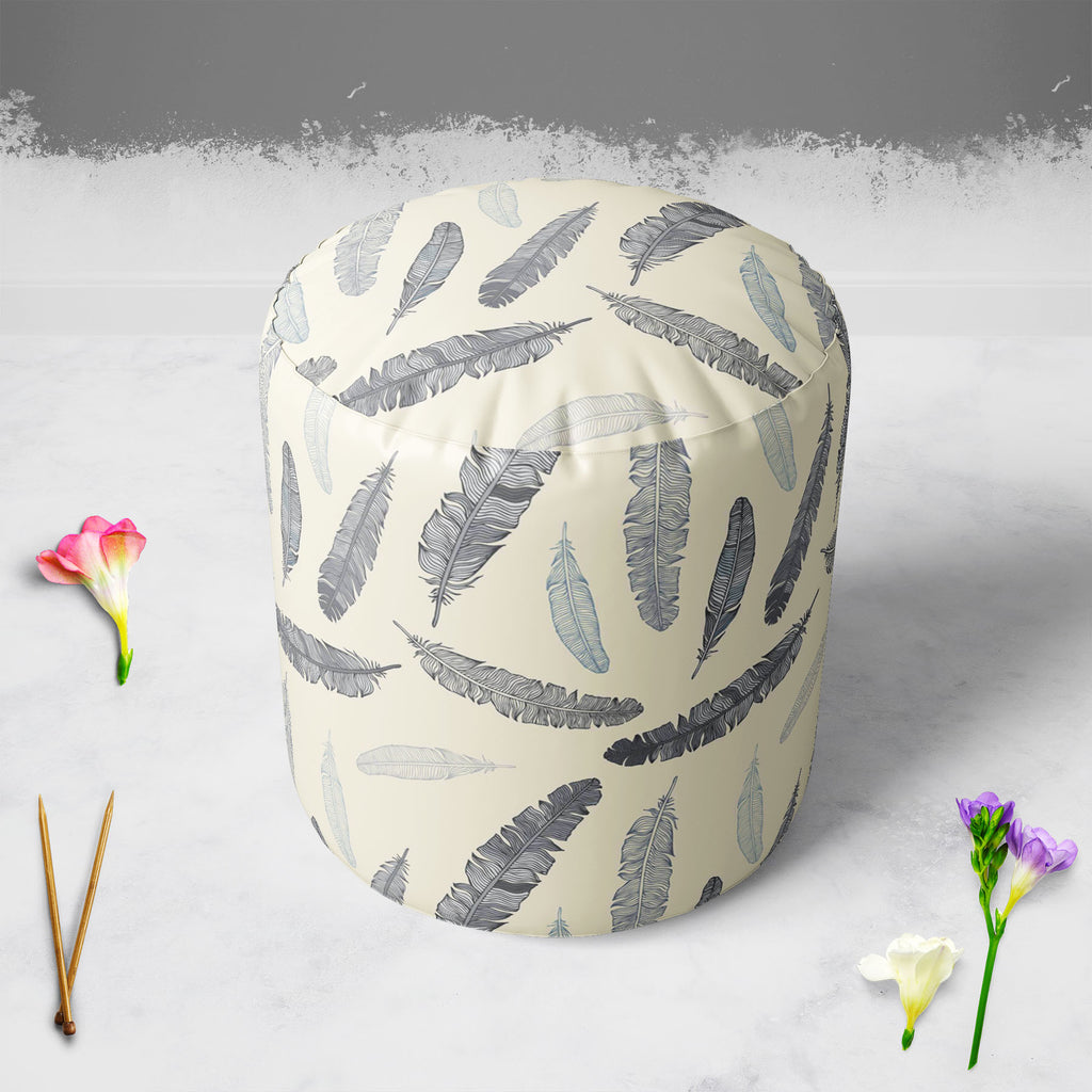 Feathery Footstool Footrest Puffy Pouffe Ottoman Bean Bag | Canvas Fabric-Footstools-FST_CB_BN-IC 5007284 IC 5007284, Ancient, Arrows, Art and Paintings, Birds, Black, Black and White, Calligraphy, Decorative, Drawing, Historical, Illustrations, Medieval, Modern Art, Nature, Patterns, Scenic, Signs, Signs and Symbols, Sketches, Symbols, Vintage, Wildlife, feathery, footstool, footrest, puffy, pouffe, ottoman, bean, bag, canvas, fabric, feather, pattern, feathers, seamless, bird, wallpaper, literature, muste