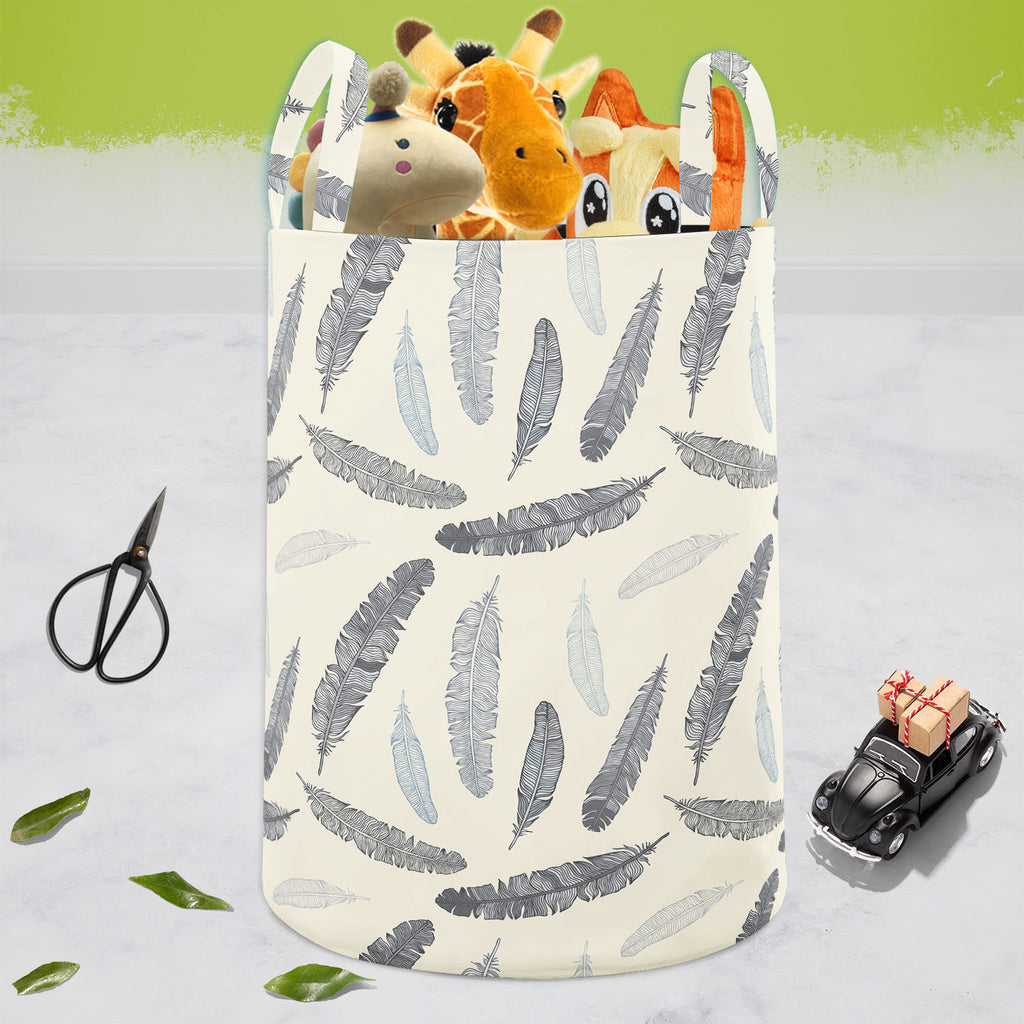 Feathery Foldable Open Storage Bin | Organizer Box, Toy Basket, Shelf Box, Laundry Bag | Canvas Fabric-Storage Bins-STR_BI_CB-IC 5007284 IC 5007284, Ancient, Arrows, Art and Paintings, Birds, Black, Black and White, Calligraphy, Decorative, Drawing, Historical, Illustrations, Medieval, Modern Art, Nature, Patterns, Scenic, Signs, Signs and Symbols, Sketches, Symbols, Vintage, Wildlife, feathery, foldable, open, storage, bin, organizer, box, toy, basket, shelf, laundry, bag, canvas, fabric, feather, pattern,
