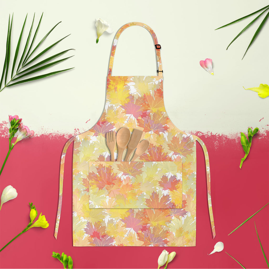 Autumn Leaves D2 Apron | Adjustable, Free Size & Waist Tiebacks-Aprons Neck to Knee-APR_NK_KN-IC 5007285 IC 5007285, Abstract Expressionism, Abstracts, Art and Paintings, Botanical, Decorative, Floral, Flowers, Holidays, Illustrations, Nature, Patterns, Scenic, Seasons, Semi Abstract, Signs, Signs and Symbols, Space, Wooden, autumn, leaves, d2, apron, adjustable, free, size, waist, tiebacks, september, abstract, art, backdrop, background, banner, botany, branch, bright, card, color, colorful, decoration, de