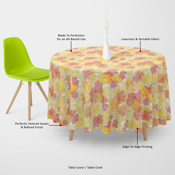Autumn Leaves Table Cloth Cover-Table Covers-CVR_TB_RD-IC 5007285 IC 5007285, Abstract Expressionism, Abstracts, Art and Paintings, Botanical, Decorative, Floral, Flowers, Holidays, Illustrations, Nature, Patterns, Scenic, Seasons, Semi Abstract, Signs, Signs and Symbols, Space, Wooden, autumn, leaves, table, cloth, cover, canvas, fabric, september, abstract, art, backdrop, background, banner, botany, branch, bright, card, color, colorful, decoration, design, environment, fall, falling, foliage, forest, fra