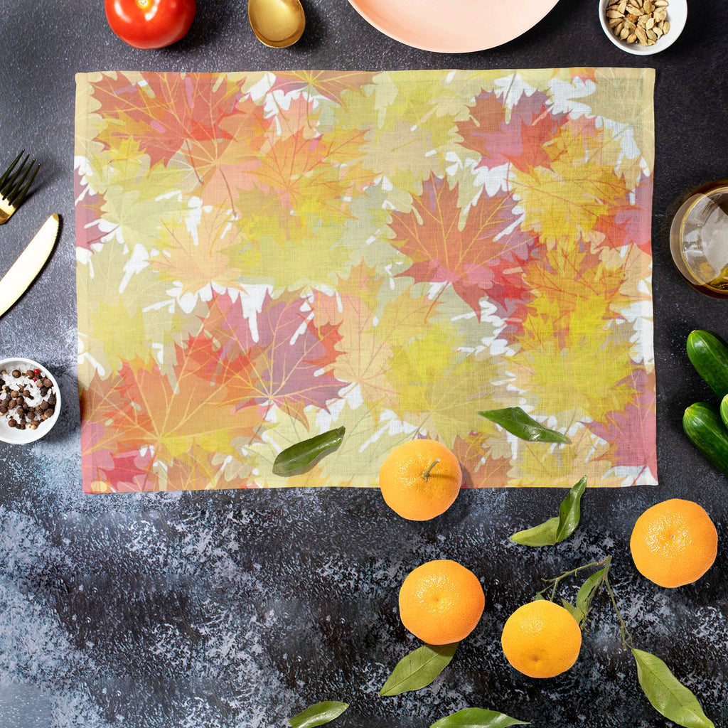 Autumn Leaves D2 Table Mat Placemat-Table Place Mats Fabric-MAT_TB-IC 5007285 IC 5007285, Abstract Expressionism, Abstracts, Art and Paintings, Botanical, Decorative, Floral, Flowers, Holidays, Illustrations, Nature, Patterns, Scenic, Seasons, Semi Abstract, Signs, Signs and Symbols, Space, Wooden, autumn, leaves, d2, table, mat, placemat, september, abstract, art, backdrop, background, banner, botany, branch, bright, card, color, colorful, decoration, design, environment, fabric, fall, falling, foliage, fo