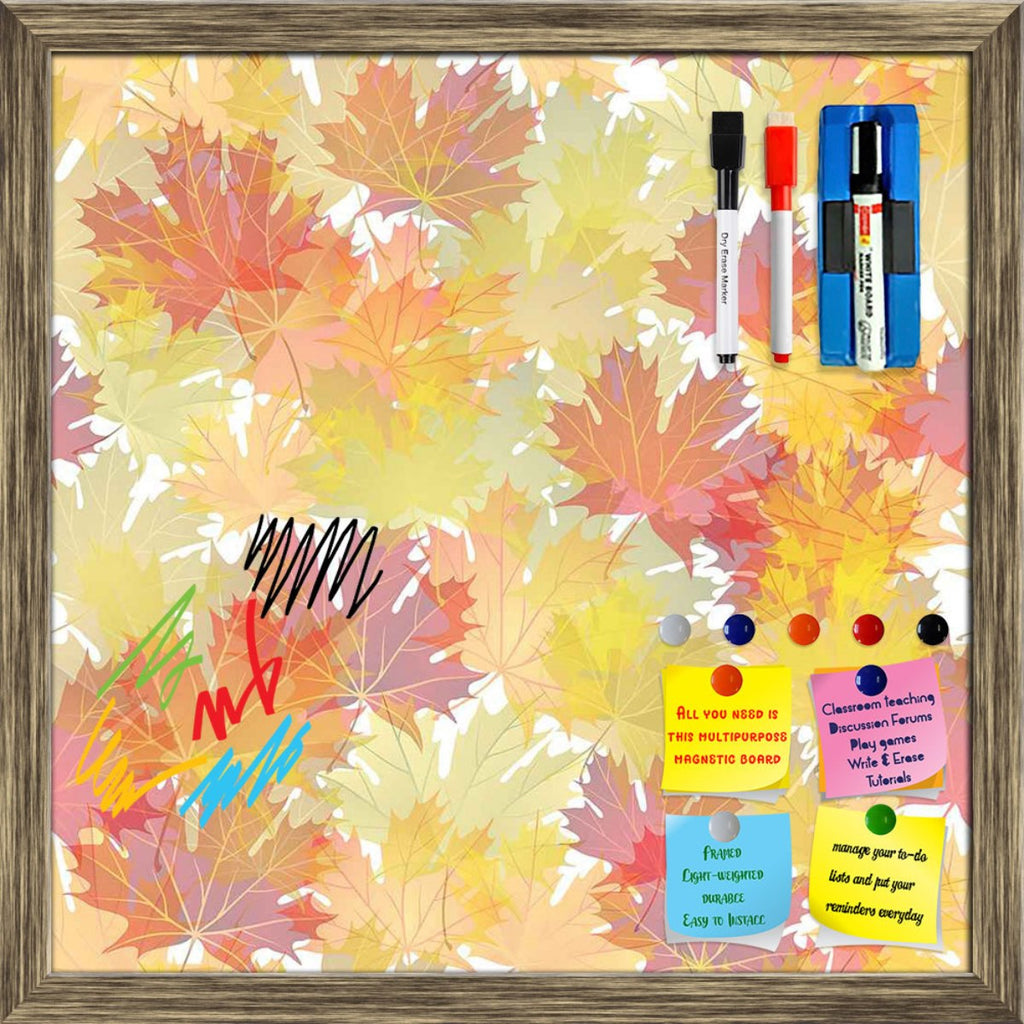 Autumn Leaves Framed Magnetic Dry Erase Board | Combo with Magnet Buttons & Markers-Magnetic Boards Framed-MGB_FR-IC 5007285 IC 5007285, Abstract Expressionism, Abstracts, Art and Paintings, Botanical, Decorative, Floral, Flowers, Holidays, Illustrations, Nature, Patterns, Scenic, Seasons, Semi Abstract, Signs, Signs and Symbols, Space, Wooden, autumn, leaves, framed, magnetic, dry, erase, board, printed, whiteboard, with, 4, magnets, 2, markers, 1, duster, september, abstract, art, backdrop, background, ba