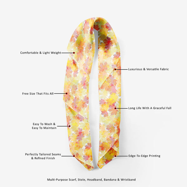 Autumn Leaves Printed Scarf | Neckwear Balaclava | Girls & Women | Soft Poly Fabric-Scarfs Basic-SCF_FB_BS-IC 5007285 IC 5007285, Abstract Expressionism, Abstracts, Art and Paintings, Botanical, Decorative, Floral, Flowers, Holidays, Illustrations, Nature, Patterns, Scenic, Seasons, Semi Abstract, Signs, Signs and Symbols, Space, Wooden, autumn, leaves, printed, scarf, neckwear, balaclava, girls, women, soft, poly, fabric, september, abstract, art, backdrop, background, banner, botany, branch, bright, card,