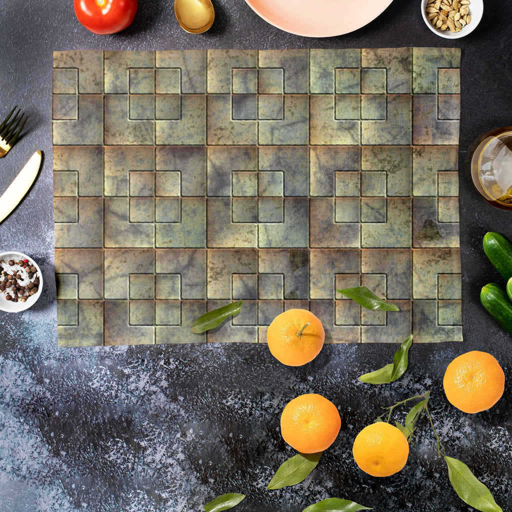 Tiled Art D2 Table Mat Placemat-Table Place Mats Fabric-MAT_TB-IC 5007286 IC 5007286, Modern Art, Patterns, Signs, Signs and Symbols, Metallic, tiled, art, d2, table, mat, placemat, alloy, aluminium, aluminum, background, blank, bright, brushed, design, durable, empty, floor, grey, grunge, hard, heavy, highlight, industrial, industry, iron, lines, material, metal, modern, new, old, plate, polished, reflection, reflective, rough, seamless, sheet, shiny, smooth, stainless, steel, strong, style, surface, textu