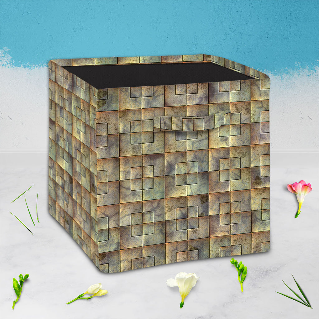 Tiled Art D2 Foldable Open Storage Bin | Organizer Box, Toy Basket, Shelf Box, Laundry Bag | Canvas Fabric-Storage Bins-STR_BI_CB-IC 5007286 IC 5007286, Modern Art, Patterns, Signs, Signs and Symbols, Metallic, tiled, art, d2, foldable, open, storage, bin, organizer, box, toy, basket, shelf, laundry, bag, canvas, fabric, alloy, aluminium, aluminum, background, blank, bright, brushed, design, durable, empty, floor, grey, grunge, hard, heavy, highlight, industrial, industry, iron, lines, material, metal, mode