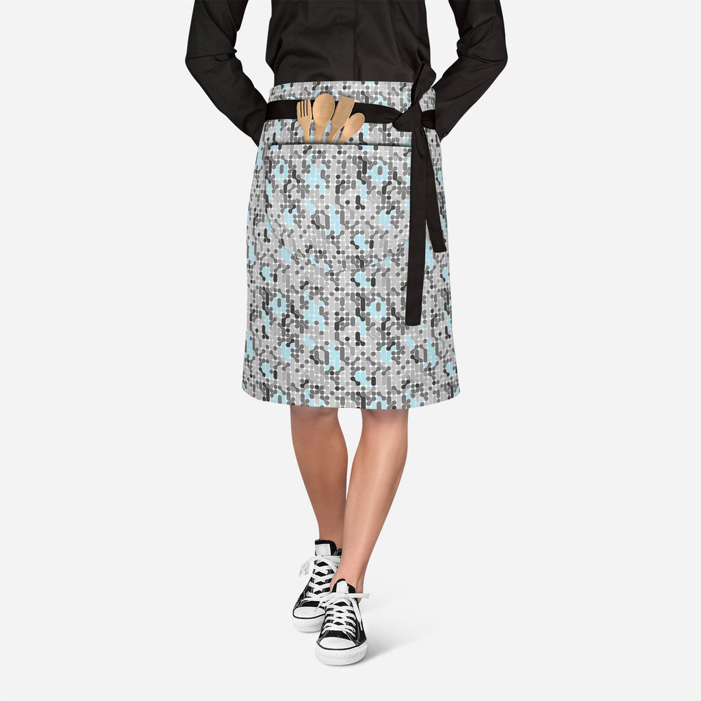 Abstract Geometric Apron | Adjustable, Free Size & Waist Tiebacks - Apron Waist to Feet - ArtzFolio.com