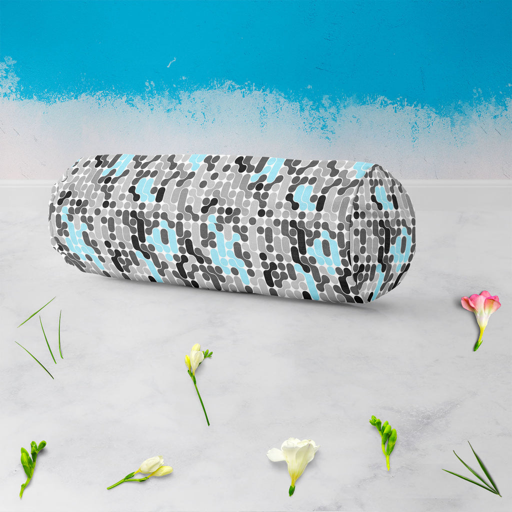 Abstract Geometric D2 Bolster Cover Booster Cases | Concealed Zipper Opening - Bolster Covers - ArtzFolio.com