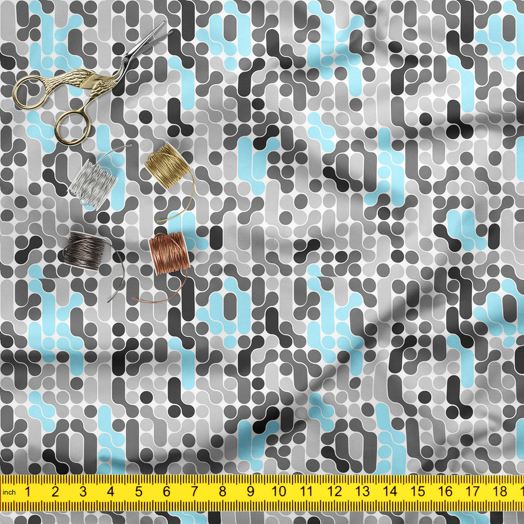 Abstract Geometric D2 Upholstery Fabric by Metre | For Sofa, Curtains, Cushions, Furnishing, Craft, Dress Material - Upholstery Fabrics - ArtzFolio.com