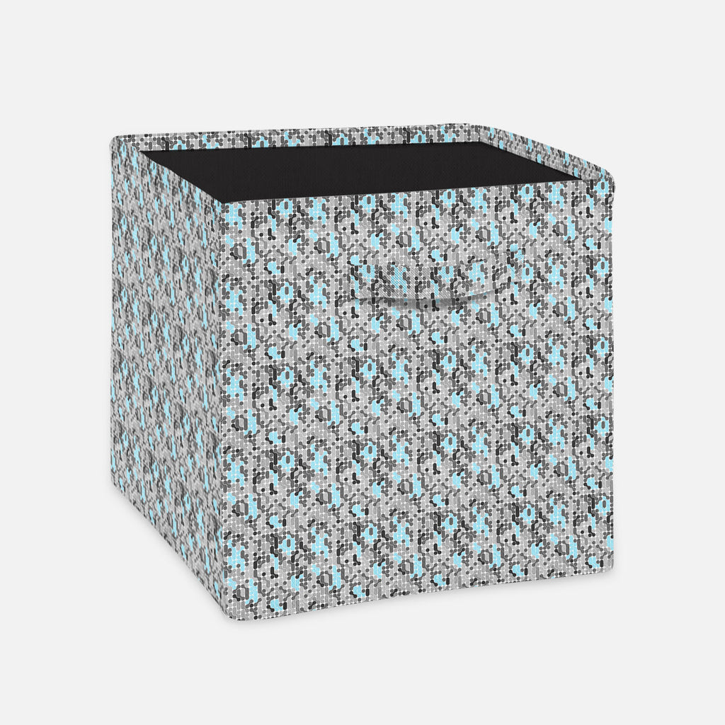 Abstract Geometric Foldable Open Storage Bin | Organizer Box, Toy Basket, Shelf Box, Laundry Bag | Canvas Fabric - Storage Bins - ArtzFolio.com