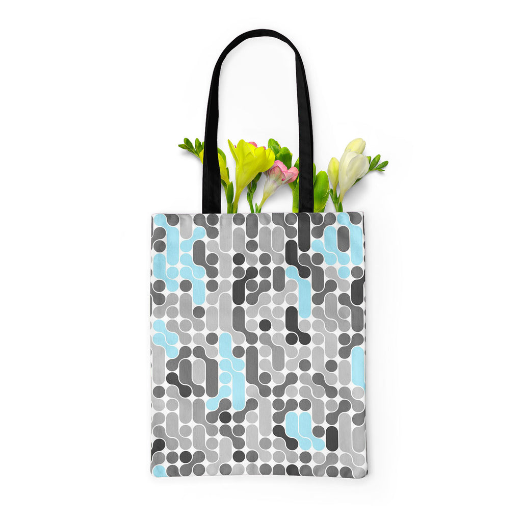 Abstract Geometric D2 Tote Bag Shoulder Purse | Multipurpose - Tote Bags Basic - ArtzFolio.com