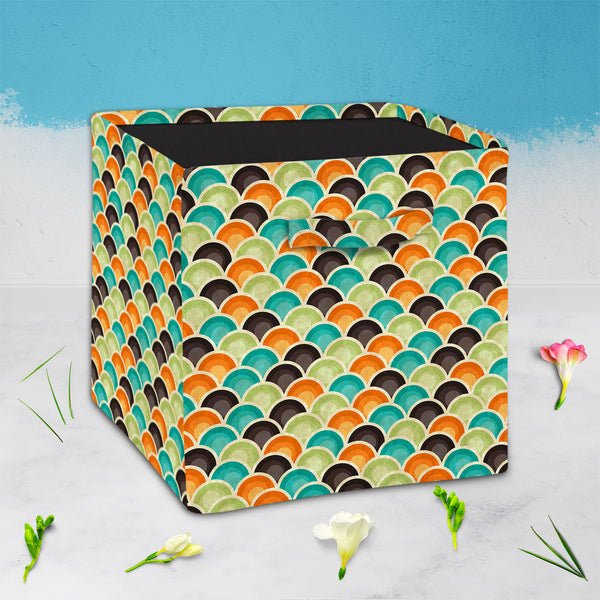 Retro Style D3 Foldable Open Storage Bin | Organizer Box, Toy Basket, Shelf Box, Laundry Bag | Canvas Fabric-Storage Bins-STR_BI_CB-IC 5007290 IC 5007290, Abstract Expressionism, Abstracts, Ancient, Art and Paintings, Books, Circle, Decorative, Digital, Digital Art, Fashion, Geometric, Geometric Abstraction, Graphic, Historical, Illustrations, Medieval, Modern Art, Patterns, Retro, Semi Abstract, Signs, Signs and Symbols, Urban, Vintage, style, d3, foldable, open, storage, bin, organizer, box, toy, basket, 