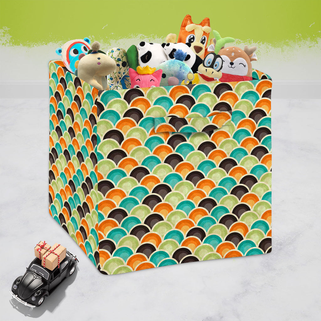 Retro Style D3 Foldable Open Storage Bin | Organizer Box, Toy Basket, Shelf Box, Laundry Bag | Canvas Fabric-Storage Bins-STR_BI_CB-IC 5007290 IC 5007290, Abstract Expressionism, Abstracts, Ancient, Art and Paintings, Books, Circle, Decorative, Digital, Digital Art, Fashion, Geometric, Geometric Abstraction, Graphic, Historical, Illustrations, Medieval, Modern Art, Patterns, Retro, Semi Abstract, Signs, Signs and Symbols, Urban, Vintage, style, d3, foldable, open, storage, bin, organizer, box, toy, basket, 