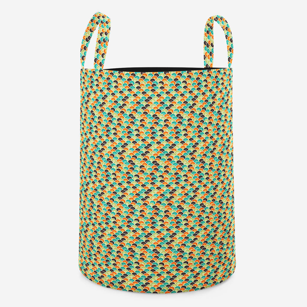 Retro Style Foldable Open Storage Bin | Organizer Box, Toy Basket, Shelf Box, Laundry Bag | Canvas Fabric-Storage Bins-STR_BI_RD-IC 5007290 IC 5007290, Abstract Expressionism, Abstracts, Ancient, Art and Paintings, Books, Circle, Decorative, Digital, Digital Art, Fashion, Geometric, Geometric Abstraction, Graphic, Historical, Illustrations, Medieval, Modern Art, Patterns, Retro, Semi Abstract, Signs, Signs and Symbols, Urban, Vintage, style, foldable, open, storage, bin, organizer, box, toy, basket, shelf, 
