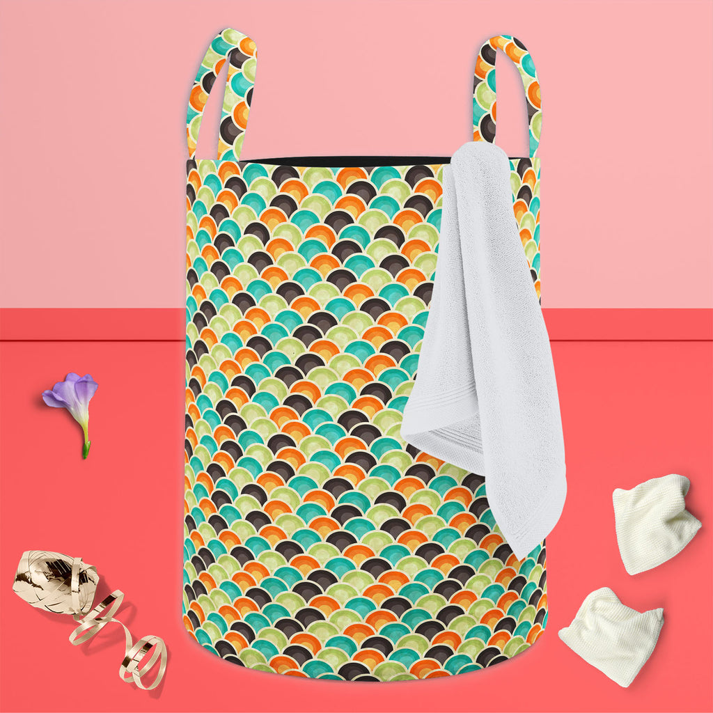 Retro Style D3 Foldable Open Storage Bin | Organizer Box, Toy Basket, Shelf Box, Laundry Bag | Canvas Fabric-Storage Bins-STR_BI_CB-IC 5007290 IC 5007290, Abstract Expressionism, Abstracts, Ancient, Art and Paintings, Books, Circle, Decorative, Digital, Digital Art, Fashion, Geometric, Geometric Abstraction, Graphic, Historical, Illustrations, Medieval, Modern Art, Patterns, Retro, Semi Abstract, Signs, Signs and Symbols, Urban, Vintage, style, d3, foldable, open, storage, bin, organizer, box, toy, basket, 