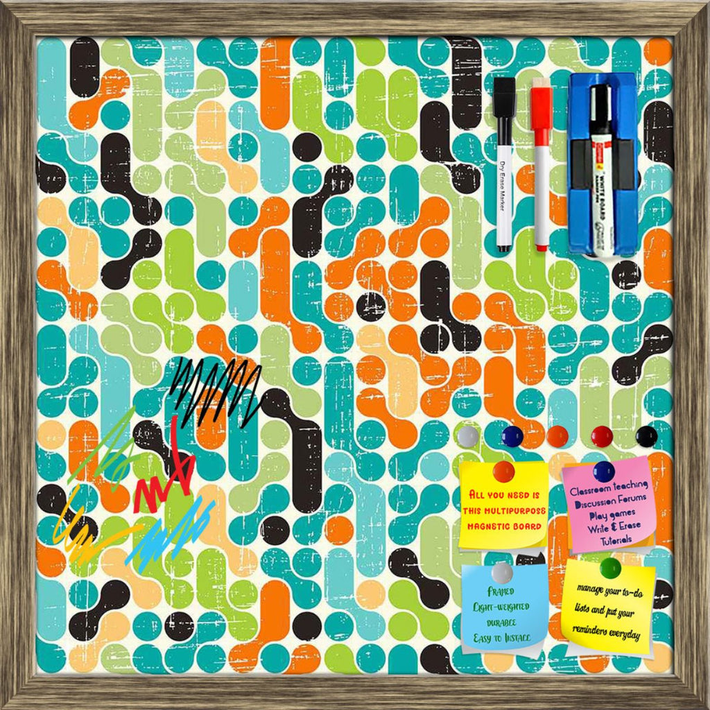Retro Style Framed Magnetic Dry Erase Board | Combo with Magnet Buttons & Markers-Magnetic Boards Framed-MGB_FR-IC 5007292 IC 5007292, Abstract Expressionism, Abstracts, Ancient, Art and Paintings, Botanical, Circle, Decorative, Digital, Digital Art, Fashion, Floral, Flowers, Geometric, Geometric Abstraction, Graphic, Historical, Illustrations, Medieval, Modern Art, Nature, Patterns, Retro, Semi Abstract, Signs, Signs and Symbols, Vintage, style, framed, magnetic, dry, erase, board, printed, whiteboard, wit