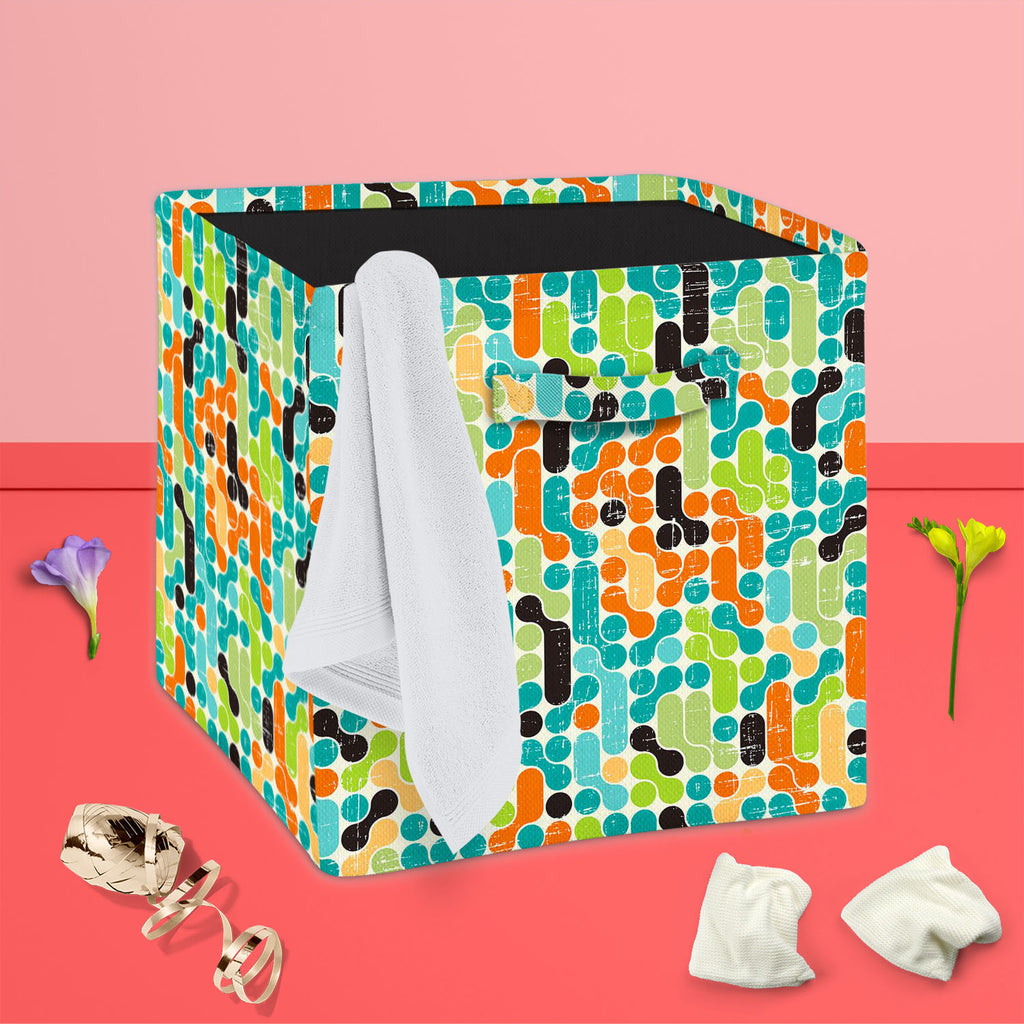 Retro Style D5 Foldable Open Storage Bin | Organizer Box, Toy Basket, Shelf Box, Laundry Bag | Canvas Fabric-Storage Bins-STR_BI_CB-IC 5007292 IC 5007292, Abstract Expressionism, Abstracts, Ancient, Art and Paintings, Botanical, Circle, Decorative, Digital, Digital Art, Fashion, Floral, Flowers, Geometric, Geometric Abstraction, Graphic, Historical, Illustrations, Medieval, Modern Art, Nature, Patterns, Retro, Semi Abstract, Signs, Signs and Symbols, Vintage, style, d5, foldable, open, storage, bin, organiz