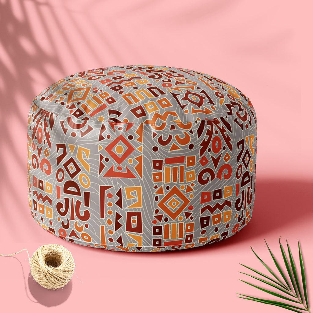 Ethnic Africa Footstool Footrest Puffy Pouffe Ottoman Bean Bag | Canvas Fabric-Footstools-FST_CB_BN-IC 5007293 IC 5007293, Abstract Expressionism, Abstracts, African, Art and Paintings, Asian, Botanical, Circle, Culture, Digital, Digital Art, Dots, Ethnic, Floral, Flowers, Geometric, Geometric Abstraction, Graphic, Hand Drawn, Illustrations, Nature, Patterns, Semi Abstract, Signs, Signs and Symbols, Stripes, Traditional, Triangles, Tribal, World Culture, africa, footstool, footrest, puffy, pouffe, ottoman, 