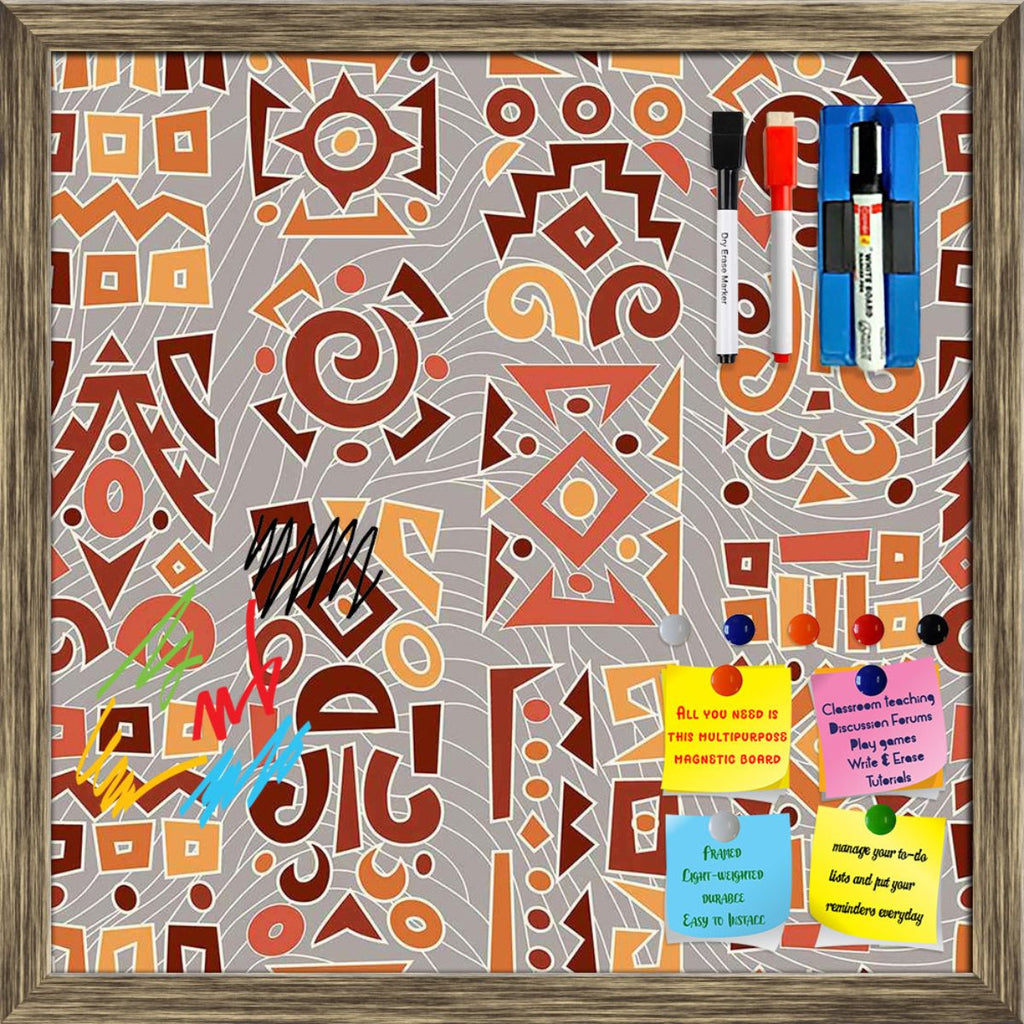 Ethnic Africa Framed Magnetic Dry Erase Board | Combo with Magnet Buttons & Markers-Magnetic Boards Framed-MGB_FR-IC 5007293 IC 5007293, Abstract Expressionism, Abstracts, African, Art and Paintings, Asian, Botanical, Circle, Culture, Digital, Digital Art, Dots, Ethnic, Floral, Flowers, Geometric, Geometric Abstraction, Graphic, Hand Drawn, Illustrations, Nature, Patterns, Semi Abstract, Signs, Signs and Symbols, Stripes, Traditional, Triangles, Tribal, World Culture, africa, framed, magnetic, dry, erase, b