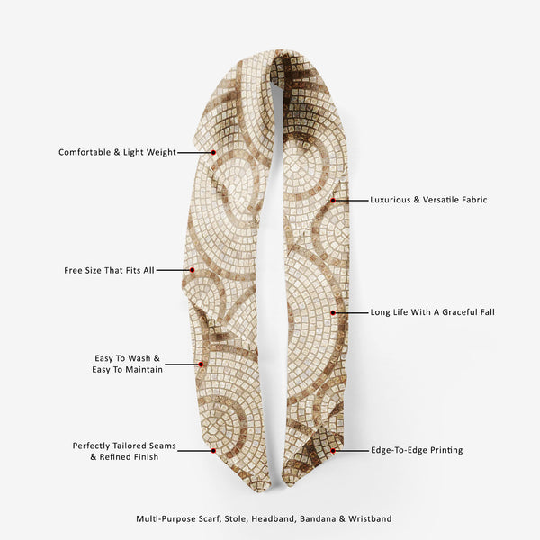 Brown Mosaic Printed Scarf | Neckwear Balaclava | Girls & Women | Soft Poly Fabric-Scarfs Basic-SCF_FB_BS-IC 5007295 IC 5007295, Abstract Expressionism, Abstracts, Architecture, Check, Digital, Digital Art, Geometric, Geometric Abstraction, Graphic, Grid Art, Marble, Marble and Stone, Patterns, Semi Abstract, brown, mosaic, printed, scarf, neckwear, balaclava, girls, women, soft, poly, fabric, texture, stone, floor, seamless, textures, abstract, background, bath, block, bright, build, ceramic, checks, const