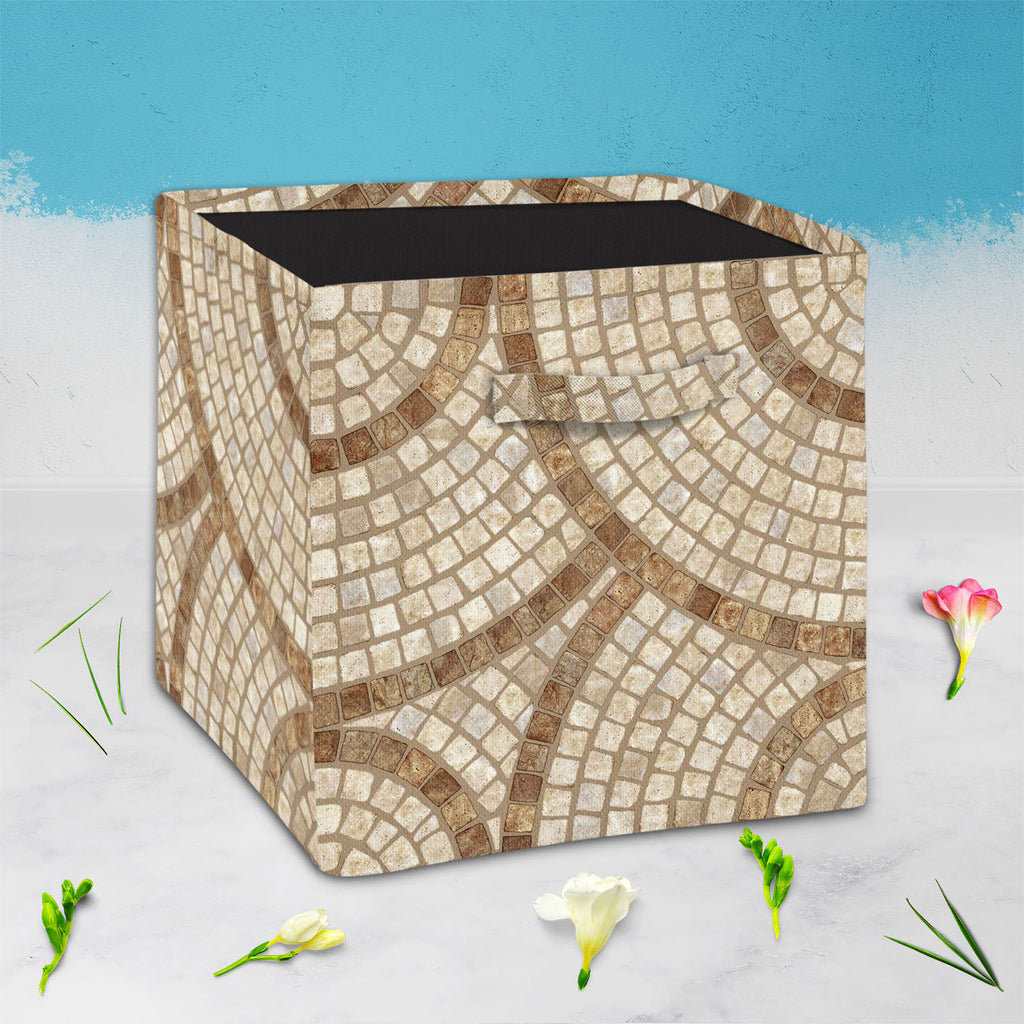 Brown Mosaic Foldable Open Storage Bin | Organizer Box, Toy Basket, Shelf Box, Laundry Bag | Canvas Fabric-Storage Bins-STR_BI_CB-IC 5007295 IC 5007295, Abstract Expressionism, Abstracts, Architecture, Check, Digital, Digital Art, Geometric, Geometric Abstraction, Graphic, Grid Art, Marble, Marble and Stone, Patterns, Semi Abstract, brown, mosaic, foldable, open, storage, bin, organizer, box, toy, basket, shelf, laundry, bag, canvas, fabric, texture, stone, floor, seamless, textures, abstract, background, b