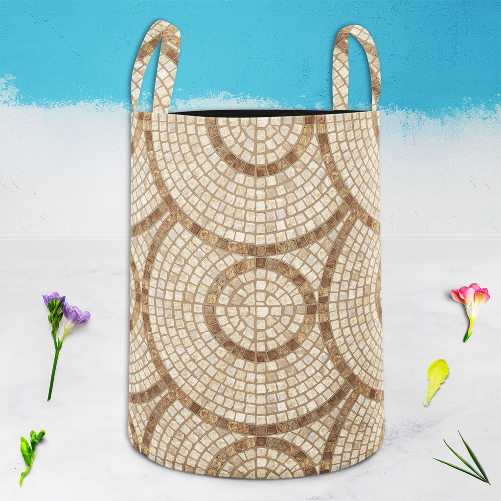 Brown Mosaic Foldable Open Storage Bin | Organizer Box, Toy Basket, Shelf Box, Laundry Bag | Canvas Fabric-Storage Bins-STR_BI_CB-IC 5007295 IC 5007295, Abstract Expressionism, Abstracts, Architecture, Check, Digital, Digital Art, Geometric, Geometric Abstraction, Graphic, Grid Art, Marble, Marble and Stone, Patterns, Semi Abstract, brown, mosaic, foldable, open, storage, bin, organizer, box, toy, basket, shelf, laundry, bag, canvas, fabric, texture, stone, floor, seamless, textures, abstract, background, b