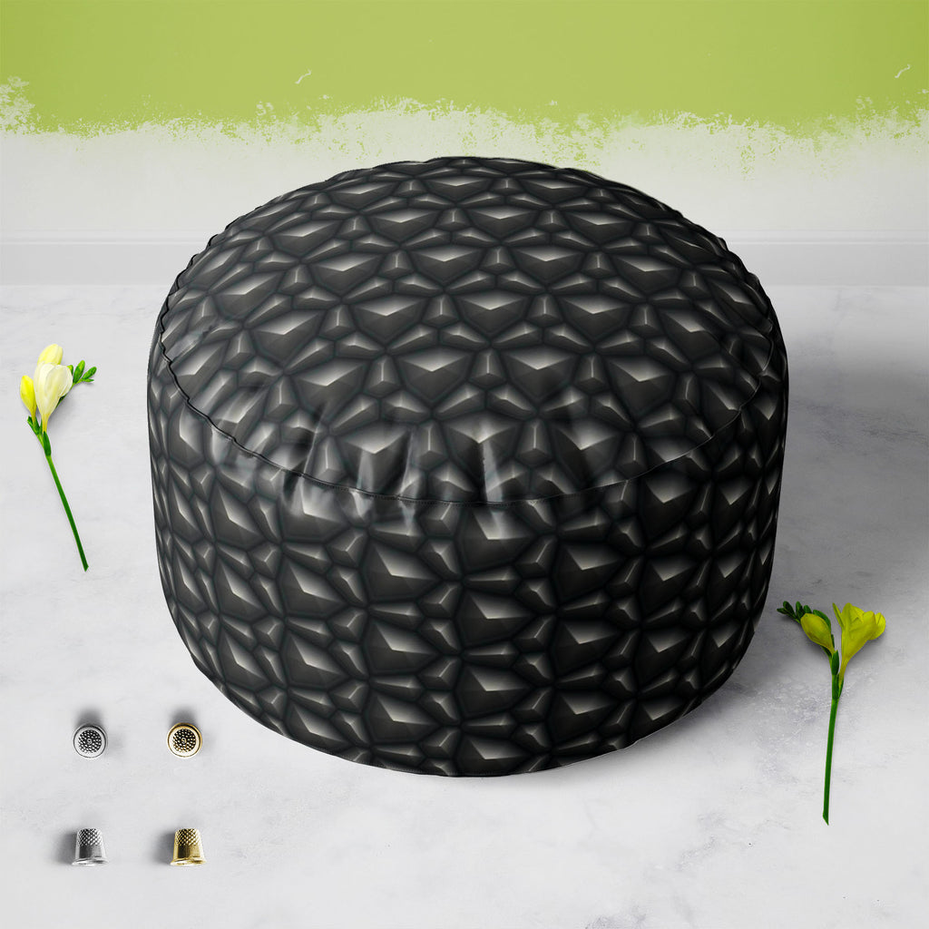 Abstract Art D40 Footstool Footrest Puffy Pouffe Ottoman Bean Bag | Canvas Fabric - Footstools - ArtzFolio.com