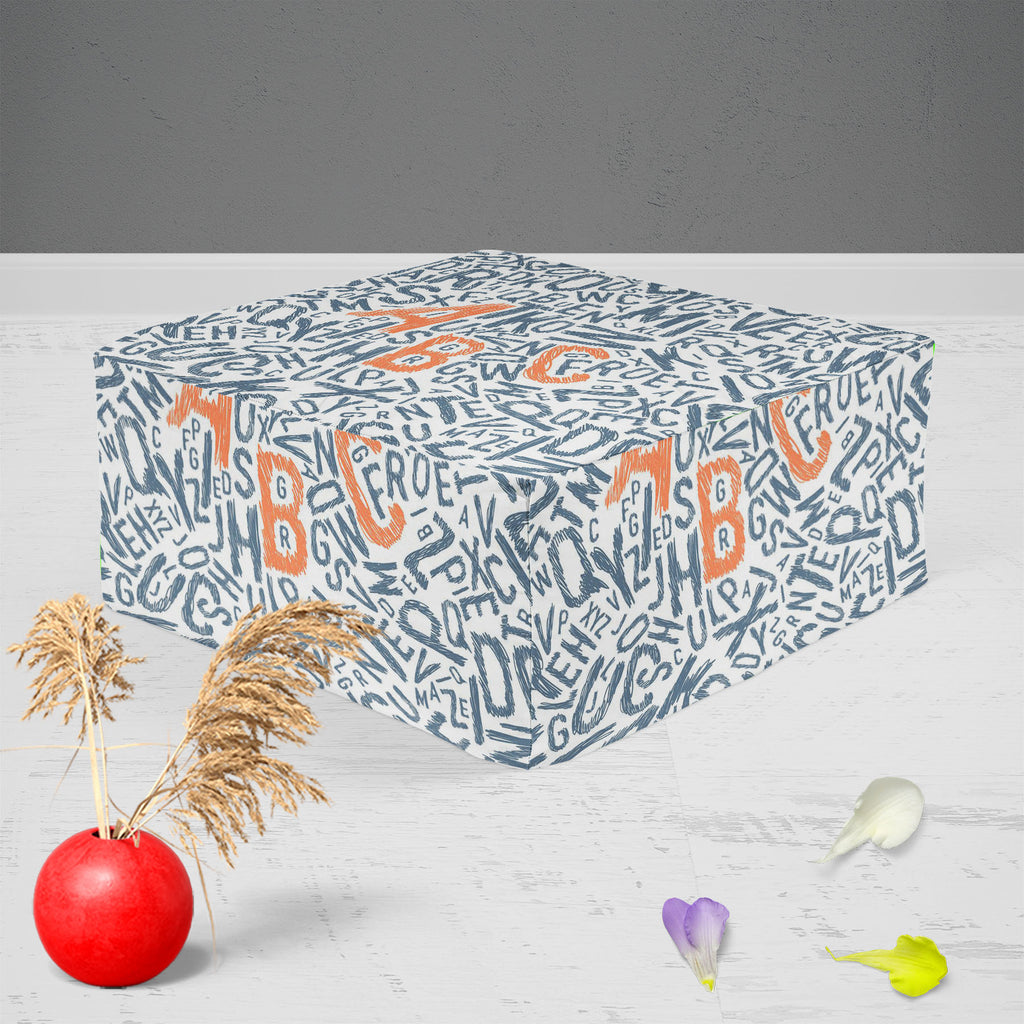 Sketch Art Footstool Footrest Puffy Pouffe Ottoman Bean Bag | Canvas Fabric-Footstools-FST_CB_BN-IC 5007299 IC 5007299, Abstract Expressionism, Abstracts, Alphabets, Art and Paintings, Calligraphy, Decorative, Digital, Digital Art, Education, Graphic, Hand Drawn, Illustrations, Patterns, Schools, Semi Abstract, Signs, Signs and Symbols, Sketches, Symbols, Text, Universities, sketch, art, footstool, footrest, puffy, pouffe, ottoman, bean, bag, canvas, fabric, abc, abstract, alphabet, artwork, backdrop, backg