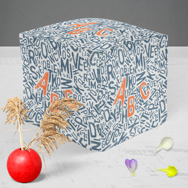 Sketch Art Footstool Footrest Puffy Pouffe Ottoman Bean Bag | Canvas Fabric-Footstools-FST_CB_BN-IC 5007299 IC 5007299, Abstract Expressionism, Abstracts, Alphabets, Art and Paintings, Calligraphy, Decorative, Digital, Digital Art, Education, Graphic, Hand Drawn, Illustrations, Patterns, Schools, Semi Abstract, Signs, Signs and Symbols, Sketches, Symbols, Text, Universities, sketch, art, puffy, pouffe, ottoman, footstool, footrest, bean, bag, canvas, fabric, abc, abstract, alphabet, artwork, backdrop, backg