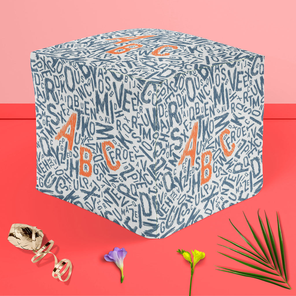 Sketch Art Footstool Footrest Puffy Pouffe Ottoman Bean Bag | Canvas Fabric-Footstools-FST_CB_BN-IC 5007299 IC 5007299, Abstract Expressionism, Abstracts, Alphabets, Art and Paintings, Calligraphy, Decorative, Digital, Digital Art, Education, Graphic, Hand Drawn, Illustrations, Patterns, Schools, Semi Abstract, Signs, Signs and Symbols, Sketches, Symbols, Text, Universities, sketch, art, footstool, footrest, puffy, pouffe, ottoman, bean, bag, canvas, fabric, abc, abstract, alphabet, artwork, backdrop, backg