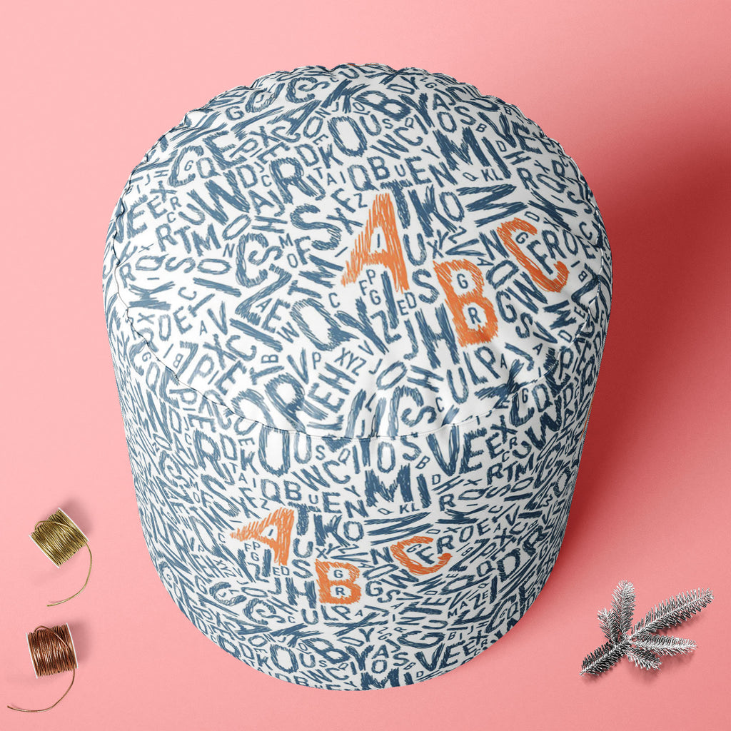 Sketch Art Footstool Footrest Puffy Pouffe Ottoman Bean Bag | Canvas Fabric-Footstools-FST_CB_BN-IC 5007299 IC 5007299, Abstract Expressionism, Abstracts, Alphabets, Art and Paintings, Calligraphy, Decorative, Digital, Digital Art, Education, Graphic, Hand Drawn, Illustrations, Patterns, Schools, Semi Abstract, Signs, Signs and Symbols, Sketches, Symbols, Text, Universities, sketch, art, footstool, footrest, puffy, pouffe, ottoman, bean, bag, canvas, fabric, abc, abstract, alphabet, artwork, backdrop, backg