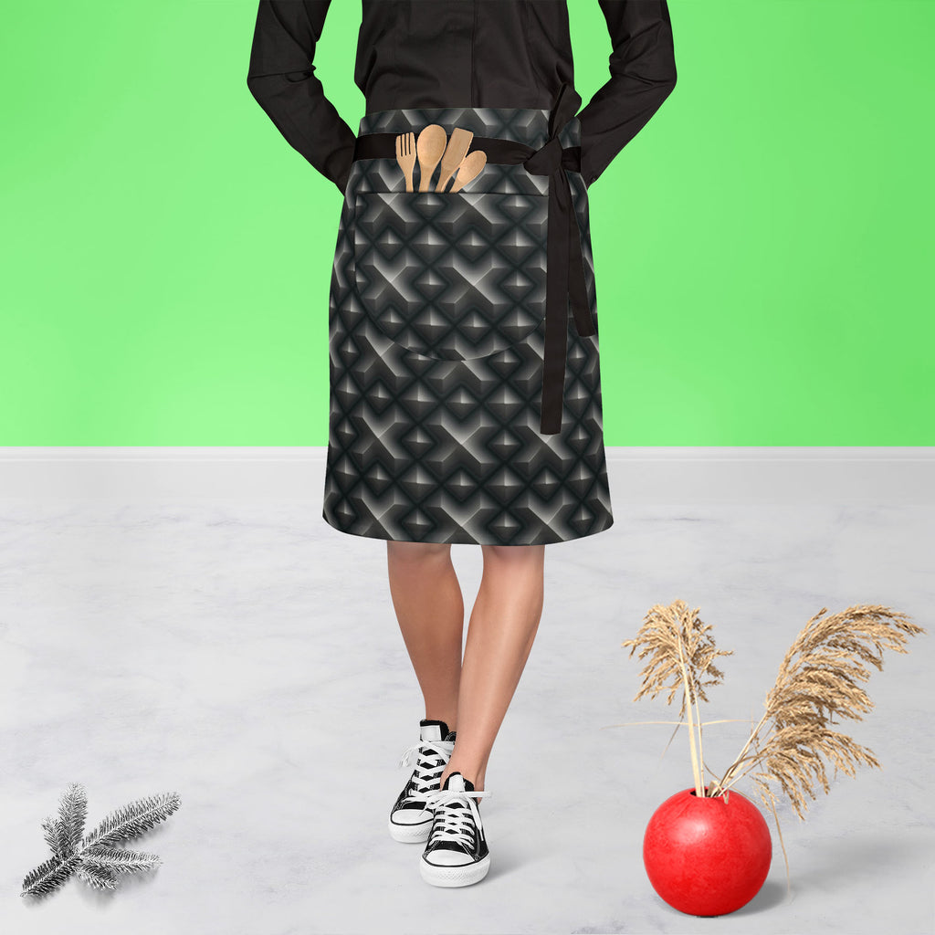Abstract Art D41 Apron | Adjustable, Free Size & Waist Tiebacks - Apron Waist to Knee - ArtzFolio.com