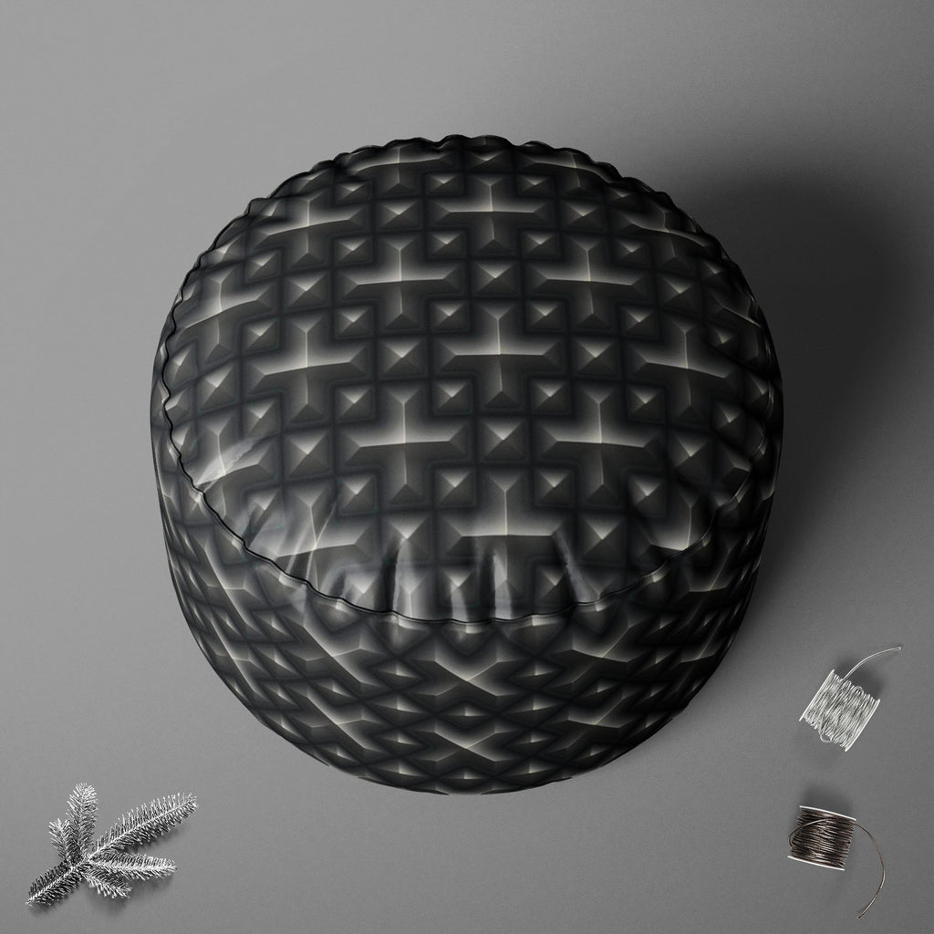 Abstract Art D41 Footstool Footrest Puffy Pouffe Ottoman Bean Bag | Canvas Fabric - Footstools - ArtzFolio.com