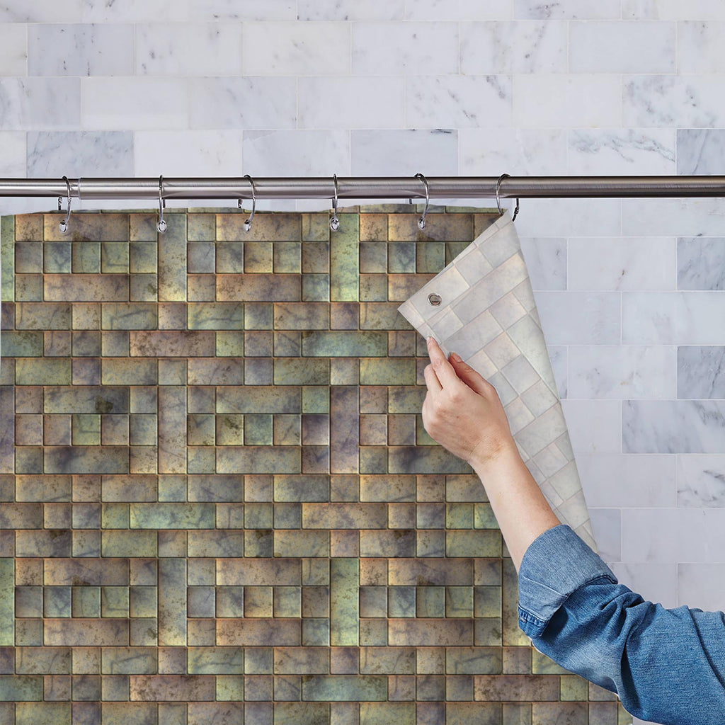 Tiled Art D6 Washable Waterproof Shower Curtain-Shower Curtains-CUR_SH-IC 5007303 IC 5007303, Modern Art, Patterns, Signs, Signs and Symbols, Metallic, tiled, art, d6, washable, waterproof, shower, curtain, metal, alloy, aluminium, aluminum, background, blank, bright, brushed, design, durable, empty, floor, grey, grunge, hard, heavy, highlight, industrial, industry, iron, lines, material, modern, new, old, plate, polished, reflection, reflective, rough, seamless, sheet, shiny, smooth, stainless, steel, stro