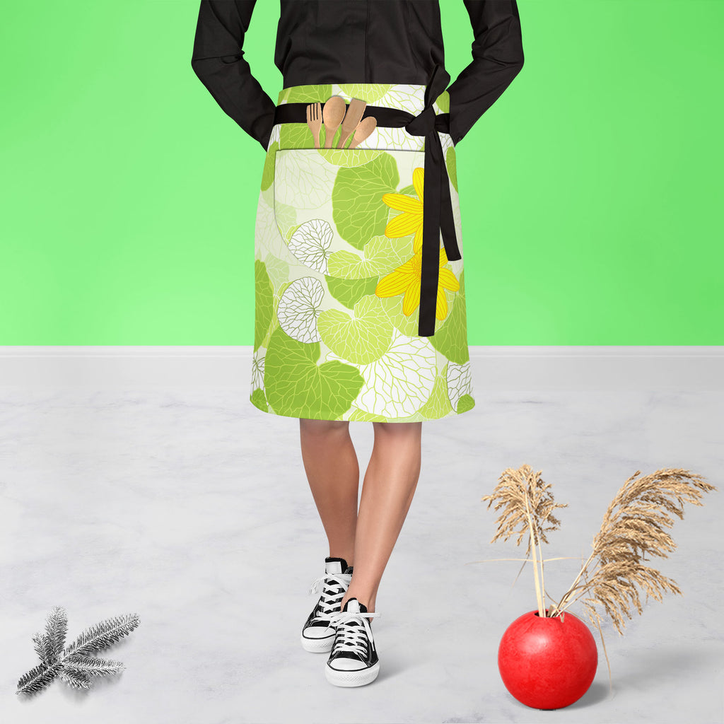 Green Leaves D1 Apron | Adjustable, Free Size & Waist Tiebacks-Apron Waist to Knee-APR_WS_KN-IC 5007305 IC 5007305, Abstract Expressionism, Abstracts, Ancient, Art and Paintings, Botanical, Decorative, Digital, Digital Art, Floral, Flowers, Graphic, Historical, Illustrations, Medieval, Nature, Patterns, Retro, Scenic, Semi Abstract, Signs, Signs and Symbols, Vintage, Wedding, Wooden, green, leaves, d1, apron, adjustable, free, size, waist, tiebacks, abstract, art, backdrop, background, beautiful, beauty, br