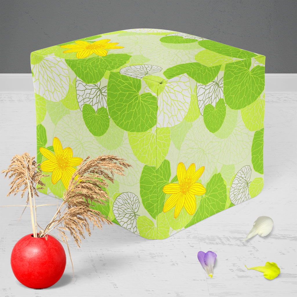 Green Leaves D1 Footstool Footrest Puffy Pouffe Ottoman Bean Bag | Canvas Fabric-Footstools-FST_CB_BN-IC 5007305 IC 5007305, Abstract Expressionism, Abstracts, Ancient, Art and Paintings, Botanical, Decorative, Digital, Digital Art, Floral, Flowers, Graphic, Historical, Illustrations, Medieval, Nature, Patterns, Retro, Scenic, Semi Abstract, Signs, Signs and Symbols, Vintage, Wedding, Wooden, green, leaves, d1, footstool, footrest, puffy, pouffe, ottoman, bean, bag, canvas, fabric, abstract, art, backdrop, 